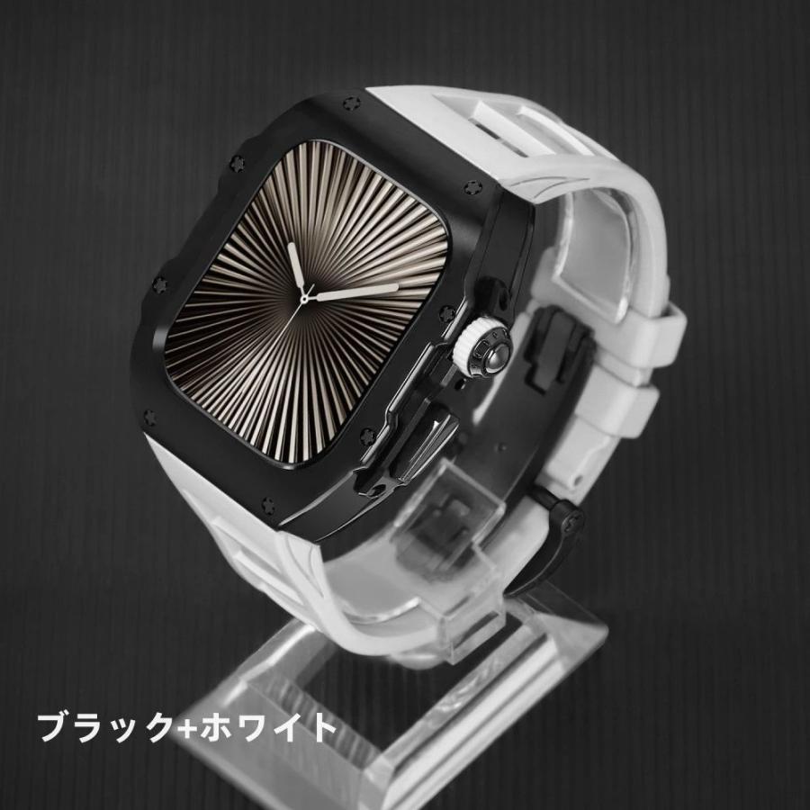 送料無料 Apple Watch s11一体型 バンド フレーム保護 高級 Apple Watch バンド S11 42MM Apple Watch s11 42MM S11 46MM  交換 高級感  耐衝撃  一体型 ステンの画像