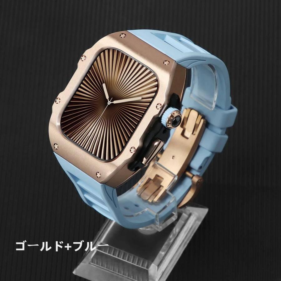 送料無料 Apple Watch s11一体型 バンド フレーム保護 高級 Apple Watch バンド S11 42MM Apple Watch s11 42MM S11 46MM  交換 高級感  耐衝撃  一体型 ステンの画像