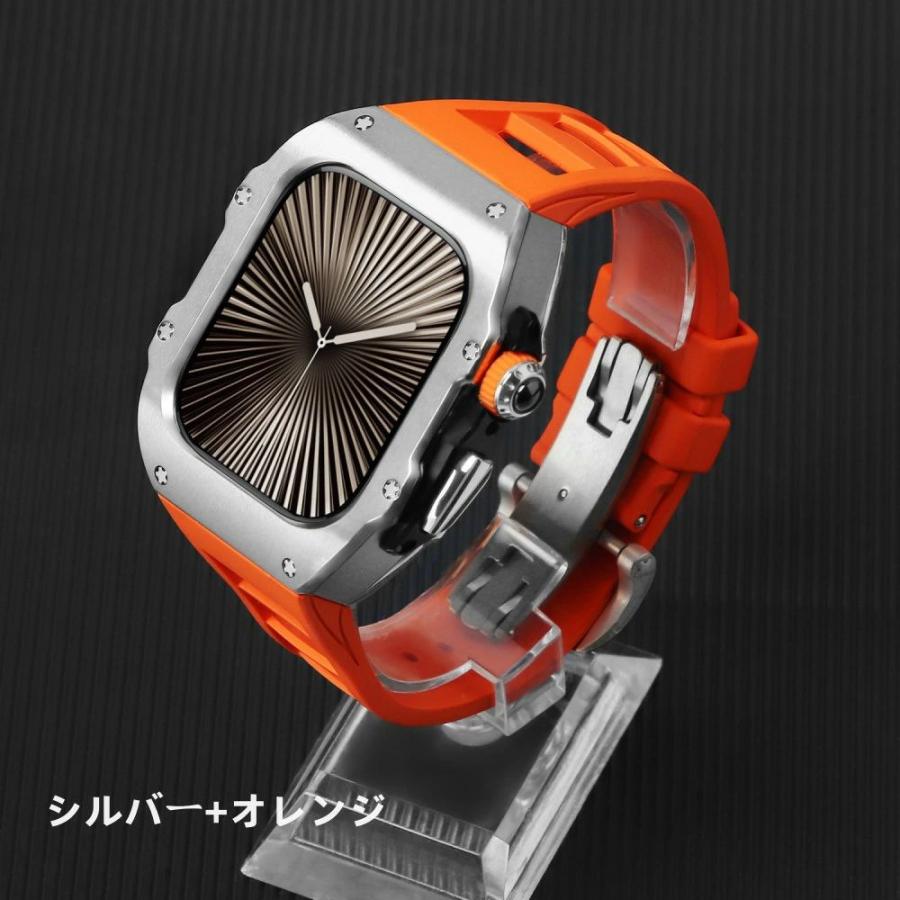 送料無料 Apple Watch s11一体型 バンド フレーム保護 高級 Apple Watch バンド S11 42MM Apple Watch s11 42MM S11 46MM  交換 高級感  耐衝撃  一体型 ステンの画像