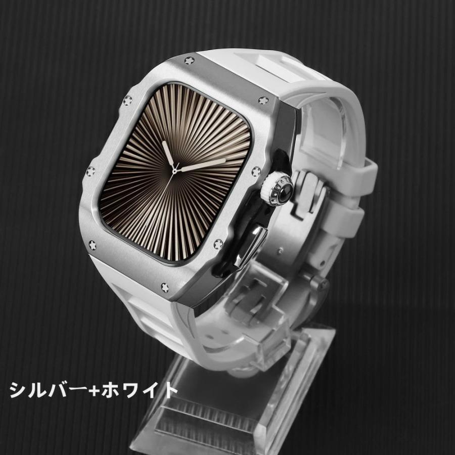 送料無料 Apple Watch s11一体型 バンド フレーム保護 高級 Apple Watch バンド S11 42MM Apple Watch s11 42MM S11 46MM  交換 高級感  耐衝撃  一体型 ステンの画像