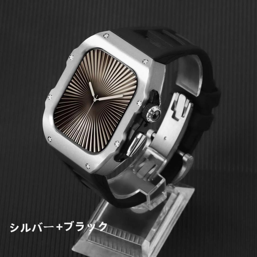 送料無料 Apple Watch s11一体型 バンド フレーム保護 高級 Apple Watch バンド S11 42MM Apple Watch s11 42MM S11 46MM  交換 高級感  耐衝撃  一体型 ステンの画像