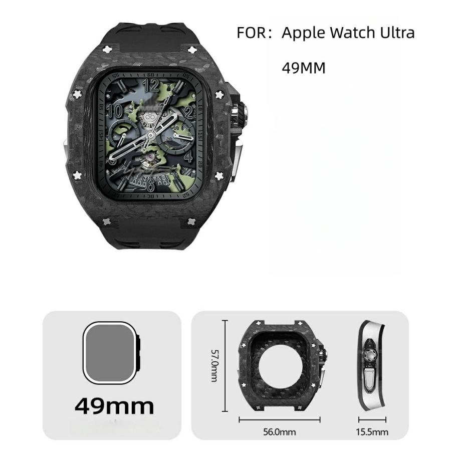 送料無料 Apple watch ultra2一体型バンド Apple Watchの改造オールインワンバンド インサートドリル Apple Watch ultra 交換用バンド iwatch Ultra3 チタン合金の画像