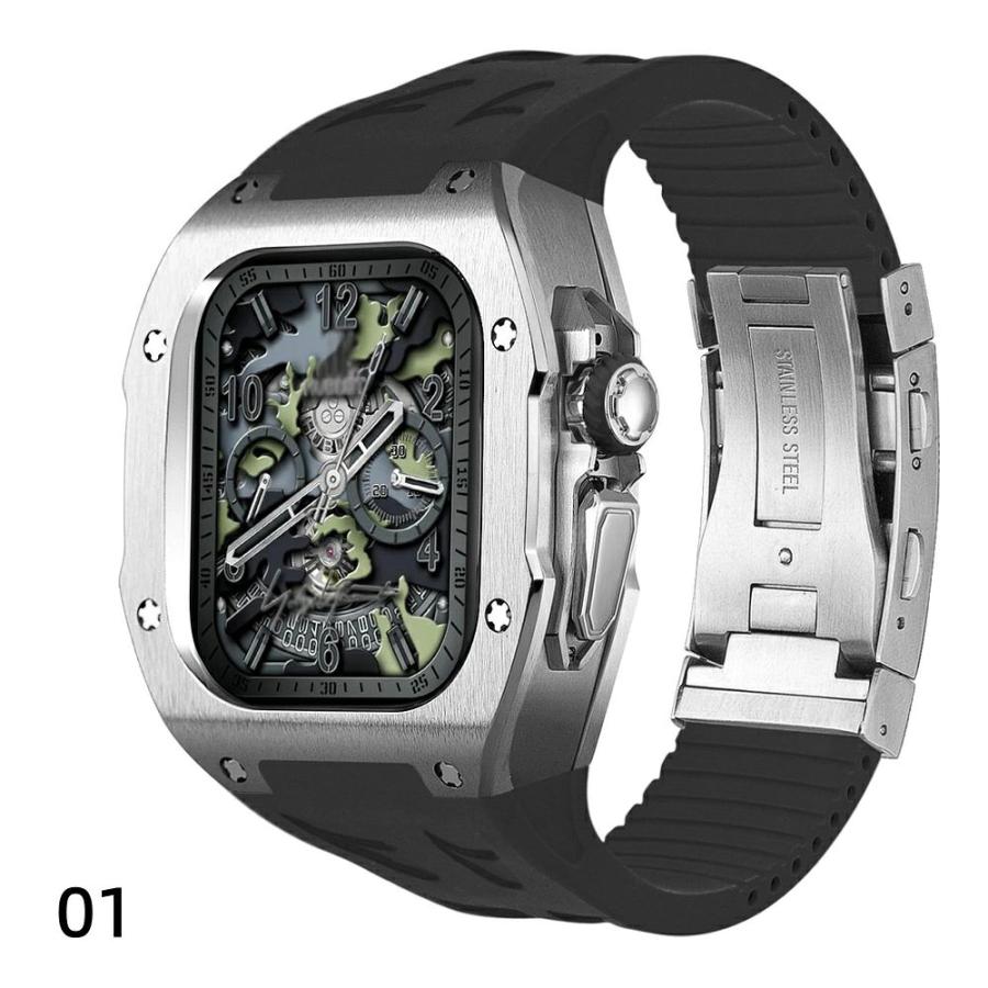 送料無料 Apple watch ultra2一体型バンド Apple Watchの改造オールインワンバンド インサートドリル Apple Watch ultra 交換用バンド iwatch Ultra3 チタン合金の画像