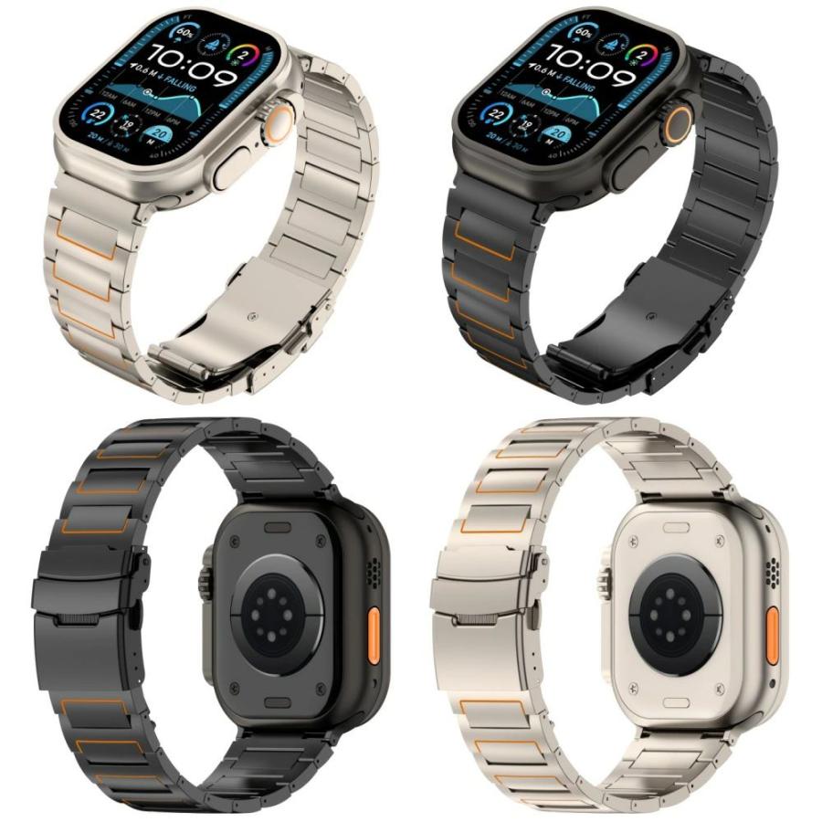 送料無料 Apple Watch s11 チタン合金 バンド 10 42/46mm SE series 7