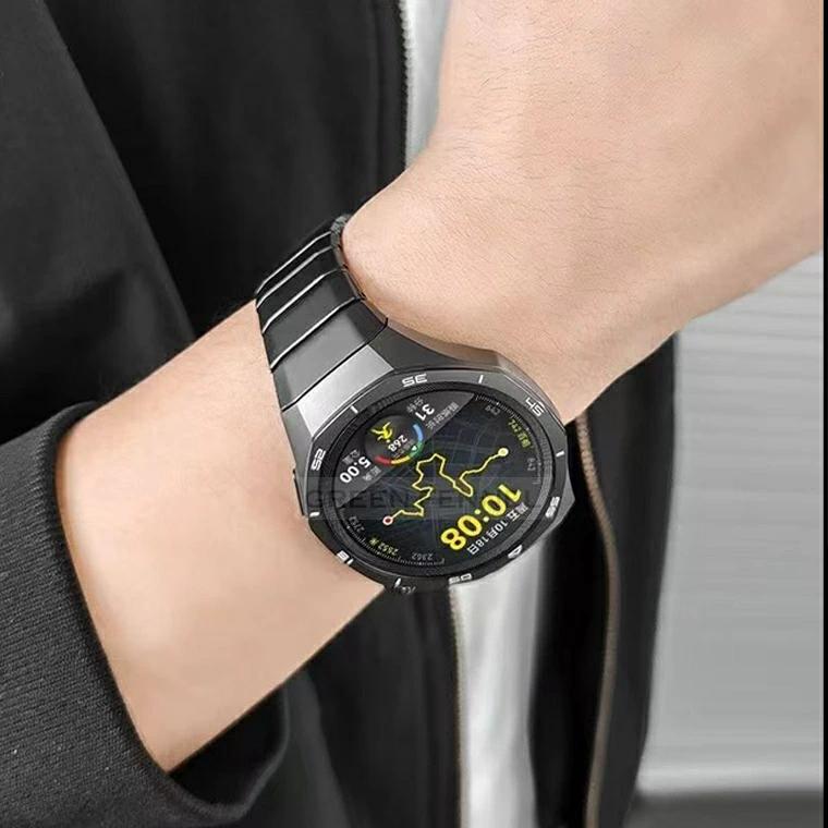 ワンタッチで交換 HUAWEI WATCH GT 6 5 Pro 46mm バンド ベルト チタン シームレス接続 専用設計 HUAWEI GT 5 Pro gt5 pro 46mm 替えバンド ファーウェイウォッの画像