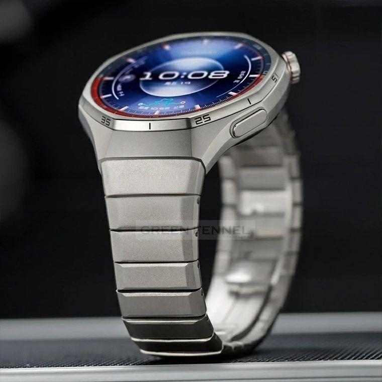 ワンタッチで交換 HUAWEI WATCH GT 6 5 Pro 46mm バンド ベルト チタン シームレス接続 専用設計 HUAWEI GT 5 Pro gt5 pro 46mm 替えバンド ファーウェイウォッの画像