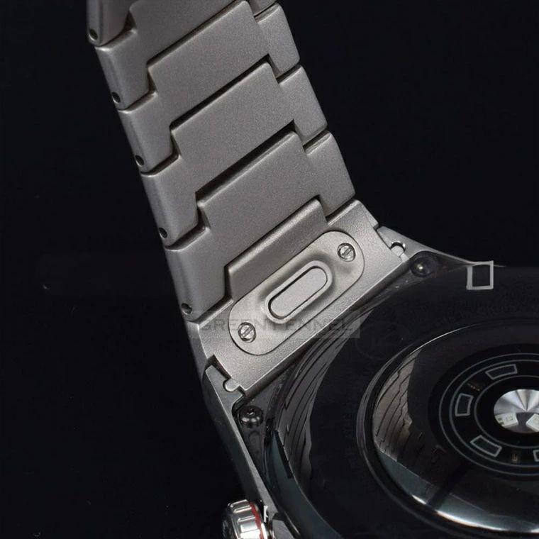ワンタッチで交換 HUAWEI WATCH GT 6 5 Pro 46mm バンド ベルト チタン シームレス接続 専用設計 HUAWEI GT 5 Pro gt5 pro 46mm 替えバンド ファーウェイウォッの画像