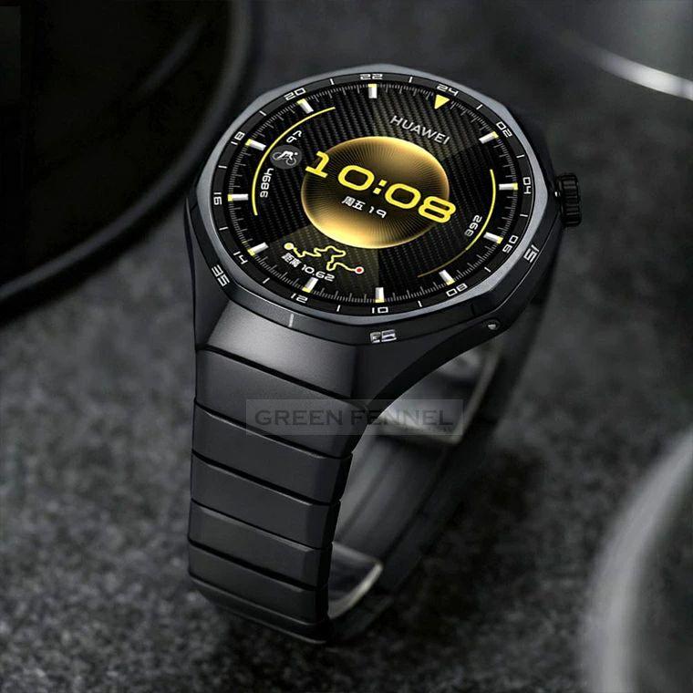 ワンタッチで交換 HUAWEI WATCH GT 6 5 Pro 46mm バンド ベルト チタン シームレス接続 専用設計 HUAWEI GT 5 Pro gt5 pro 46mm 替えバンド ファーウェイウォッの画像