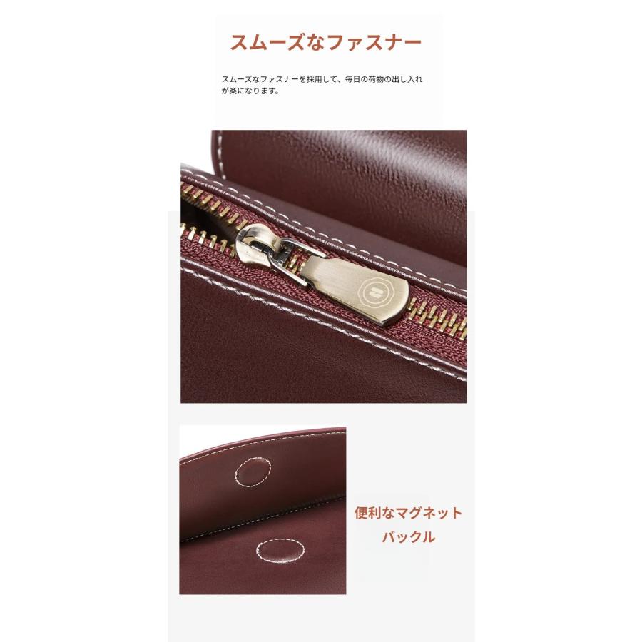 ショルダーバッグ レディース ショルダーバッグ 肩掛けバッグ 牛革バッグ 脇の下バッグ 無地 牛革 革 レザー 手提げ ビジネス シンプル カジュアル マグネット_5