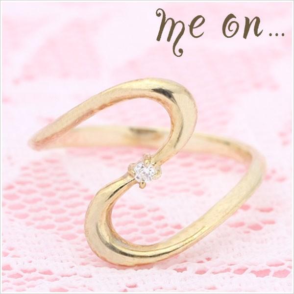 K10イエローゴールド・ダイヤモンド・シンプルピンキーリング