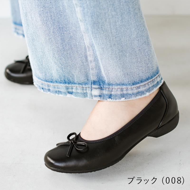 AcureZ（アキュアーズ） ローヒール リボン バレエ フラット レディス
