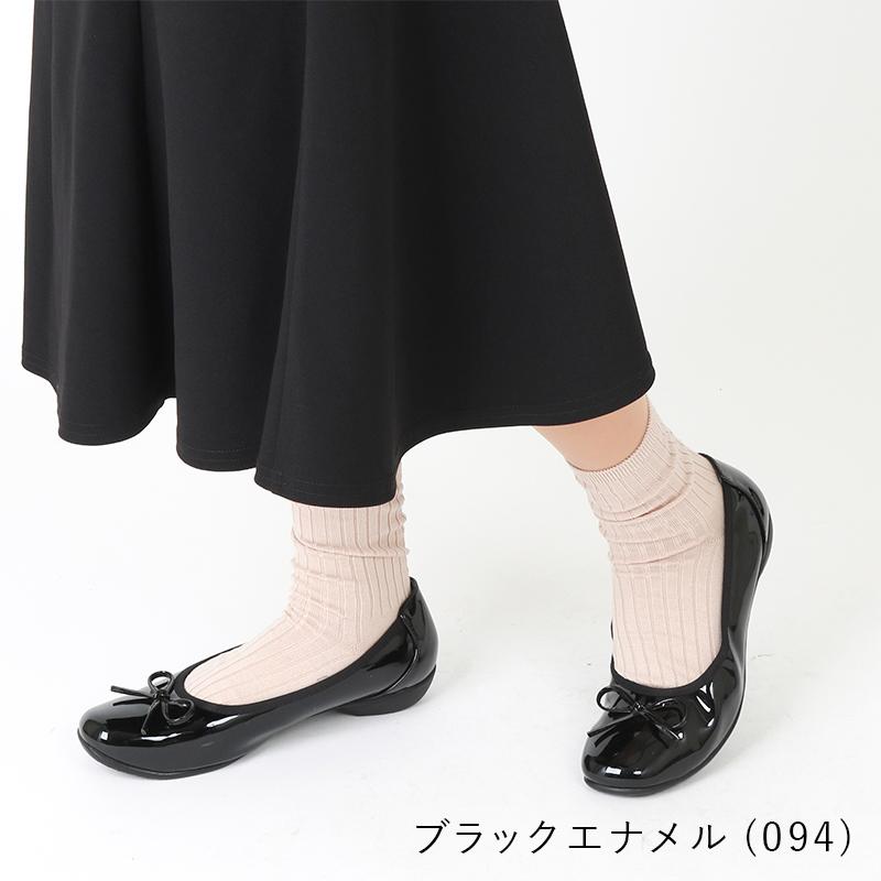 AcureZ（アキュアーズ） ローヒール リボン バレエ フラット レディス