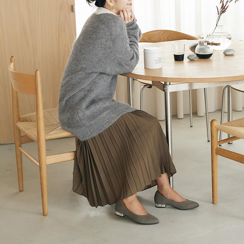 AcureZ（アキュアーズ） Vカット パンプス フラットシューズ ぺたんこ