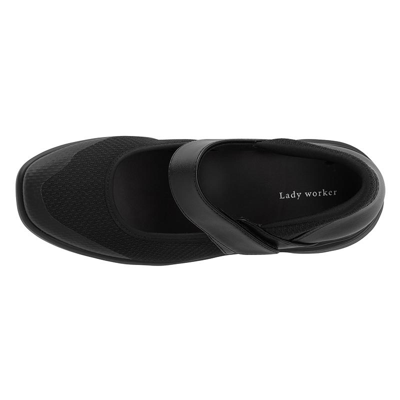 Lady worker(レディワーカー)黒パンプス レディス レディース 仕事 通勤 ウェッジ ベルト 3E相当 通販限定 LO-18690 アシックス商事 | Lady worker | 12
