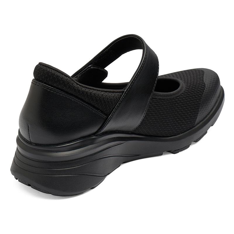 Lady worker(レディワーカー)黒パンプス レディス レディース 仕事 通勤 ウェッジ ベルト 3E相当 通販限定 LO-18690 アシックス商事 | Lady worker | 09