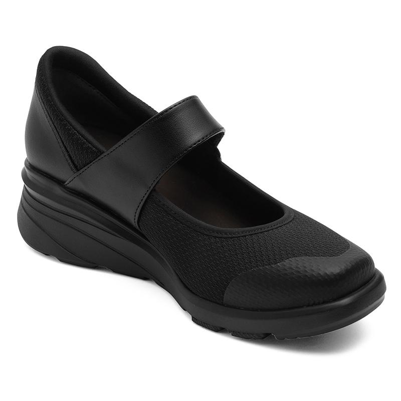 Lady worker(レディワーカー)黒パンプス レディス レディース 仕事 通勤 ウェッジ ベルト 3E相当 通販限定 LO-18690 アシックス商事 | Lady worker | 10