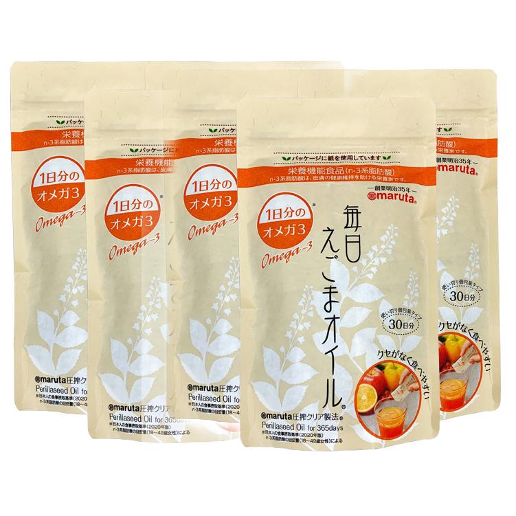 太田油脂　maruta 毎日えごまオイル＜90g（3g×30袋）＞まとめて6個 の商品画像