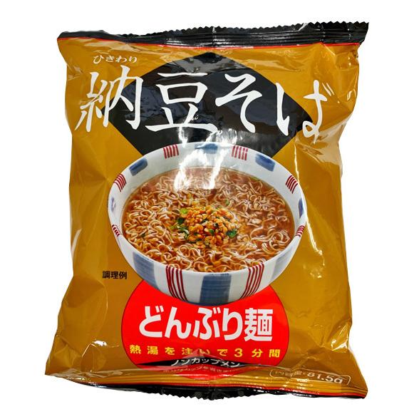 トーエー どんぶり麺 ひきわり納豆そば 81 5g めん65g ４食分 21 4min あしか商店 通販 Yahoo ショッピング