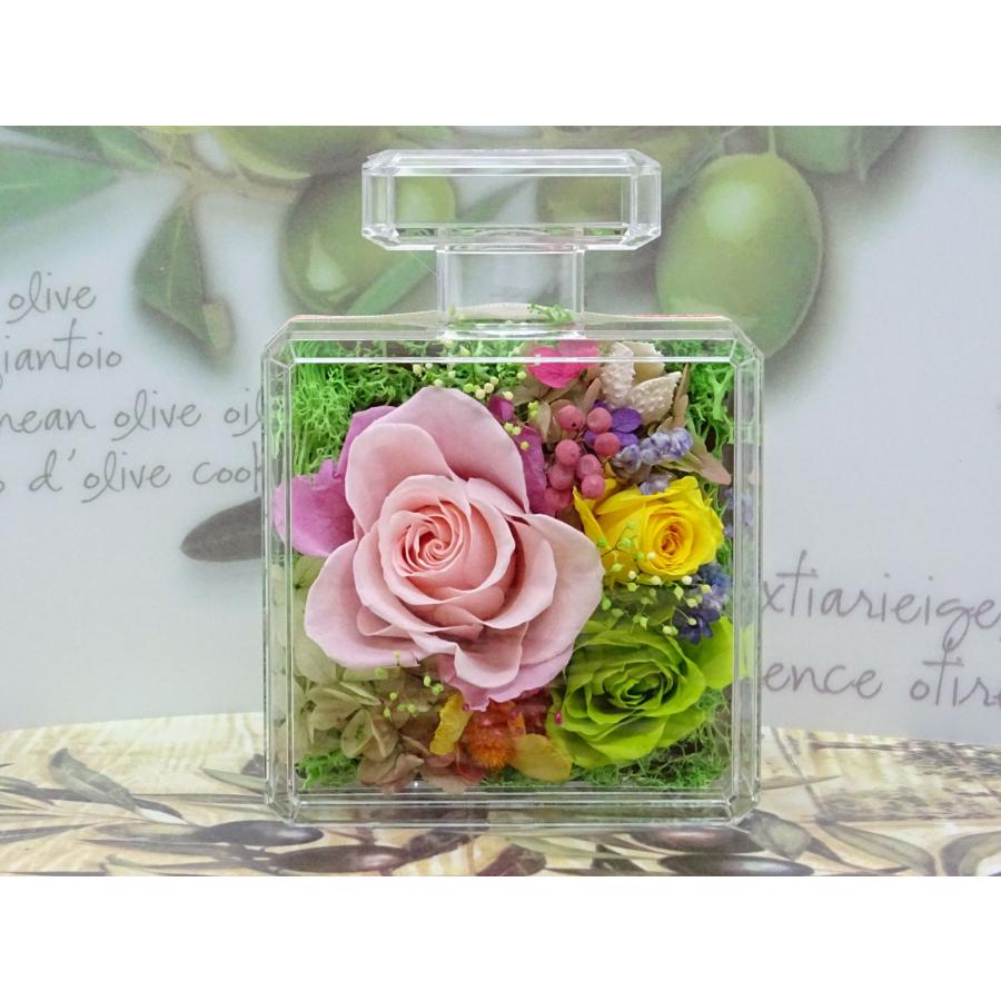 プリザーブドフラワー 香水型アレンジメント 母の日 プレゼント 花 誕生日 結婚祝い 退職祝い 贈り物 おしゃれ雑貨 手作り ハンドメイド | 