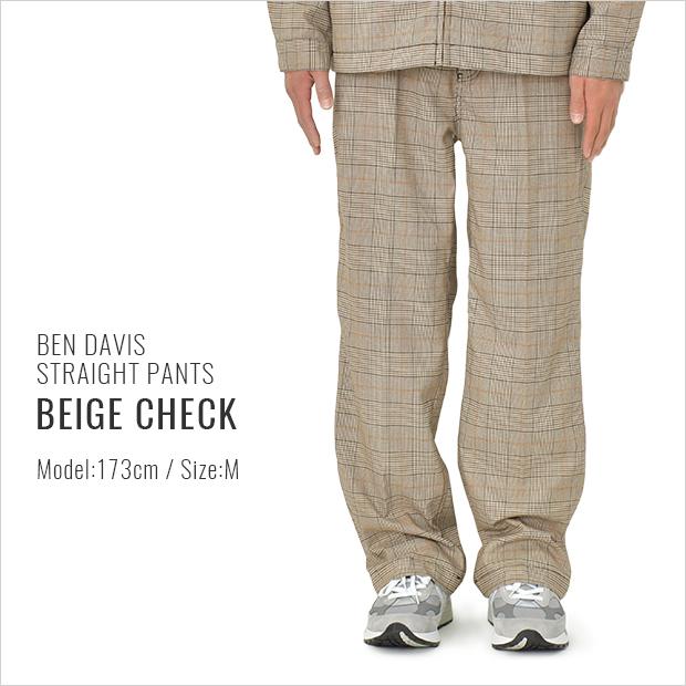 ベンデイビス ワークパンツ BEN DAVIS WORKERS PANTS メンズ チェック柄 ワイド ストレート G-1180001｜asis｜02