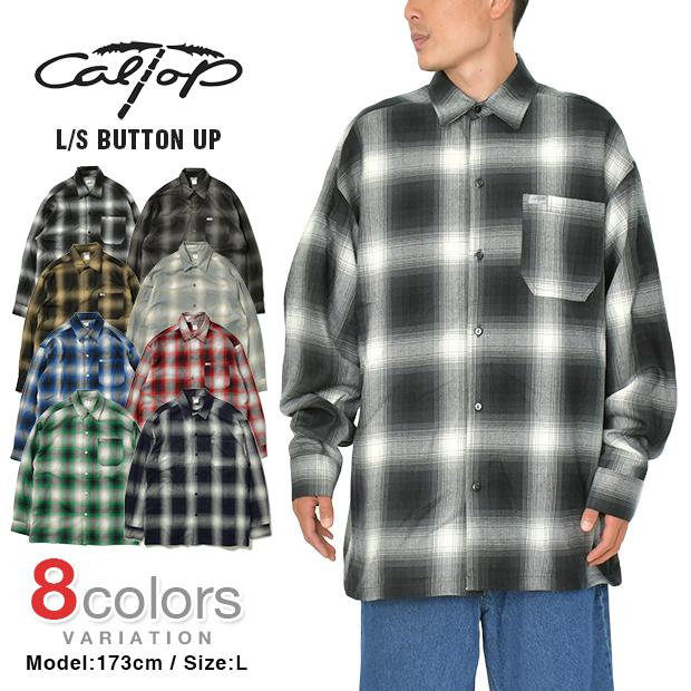 キャルトップ シャツ ネルシャツ オンブレチェック Caltop カルトップ 長袖チェックシャツ 長袖シャツ Laブランド メンズ レディース ユニセックス 大きいサイズ Sh 1007 Bigg Willie 通販 Yahoo ショッピング
