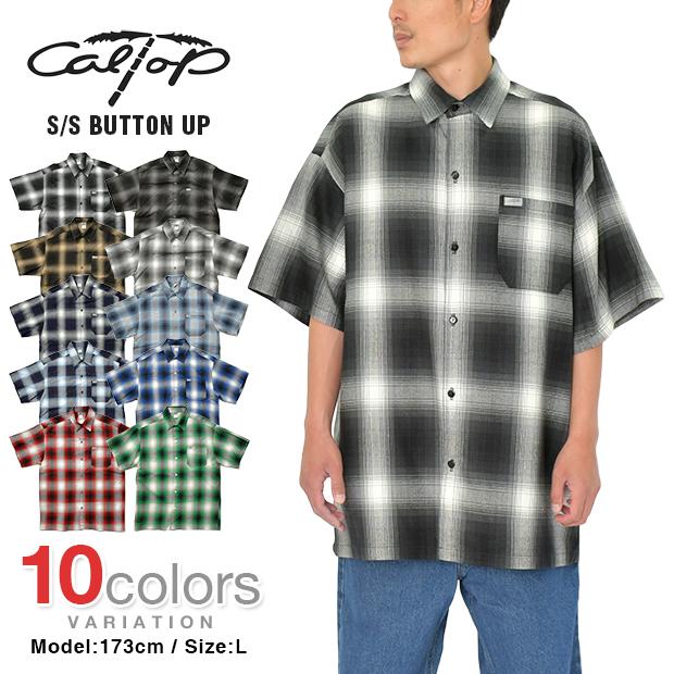 Caltop シャツ カルトップ 半袖 チェックシャツ キャルトップ オンブレチェック Sh 1008 Bigg Willie 通販 Yahoo ショッピング