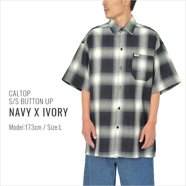 CALTOP シャツ カルトップ 半袖 チェックシャツ キャルトップ オンブレ