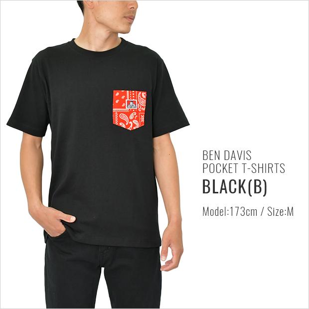 ベンデイビス Tシャツ BEN DAVIS ペイズリー バンダナ ポケT ポケットTシャツ メンズ レディース｜asis｜05