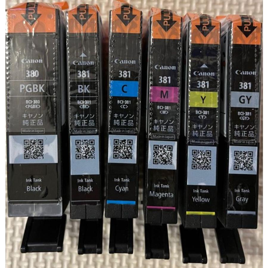 純正未開封 Canon BCI-381+380/6MP 6個セット キヤノン キャノン BCI-381+380/6MP 純正インクカートリッジ 6色