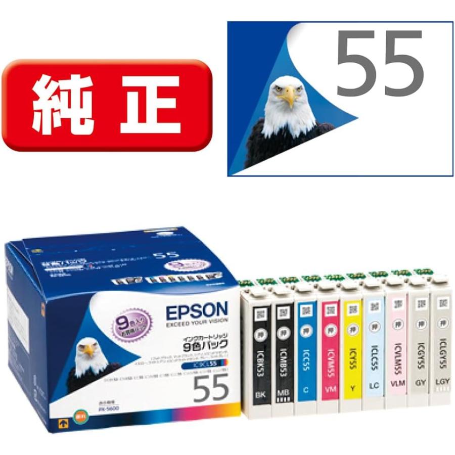 エプソン純正インク　39A　5個 エプソン（EPSON） 純正 インクカートリッジ ワシ IC9CL55 9色パック