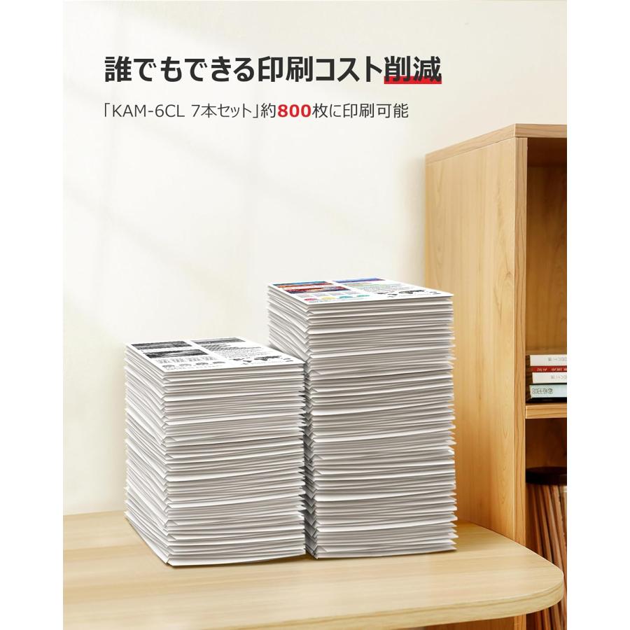エプソン（EPSON） エプソンKAM-6CL-L + KAM-BK-L互換 増量版6色セット
