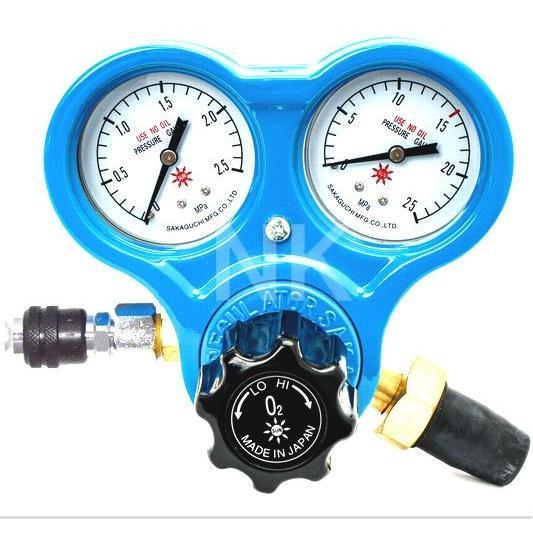 ワンタッチカプラ付き 酸素調整器 S-3（関西式） 阪口製作所