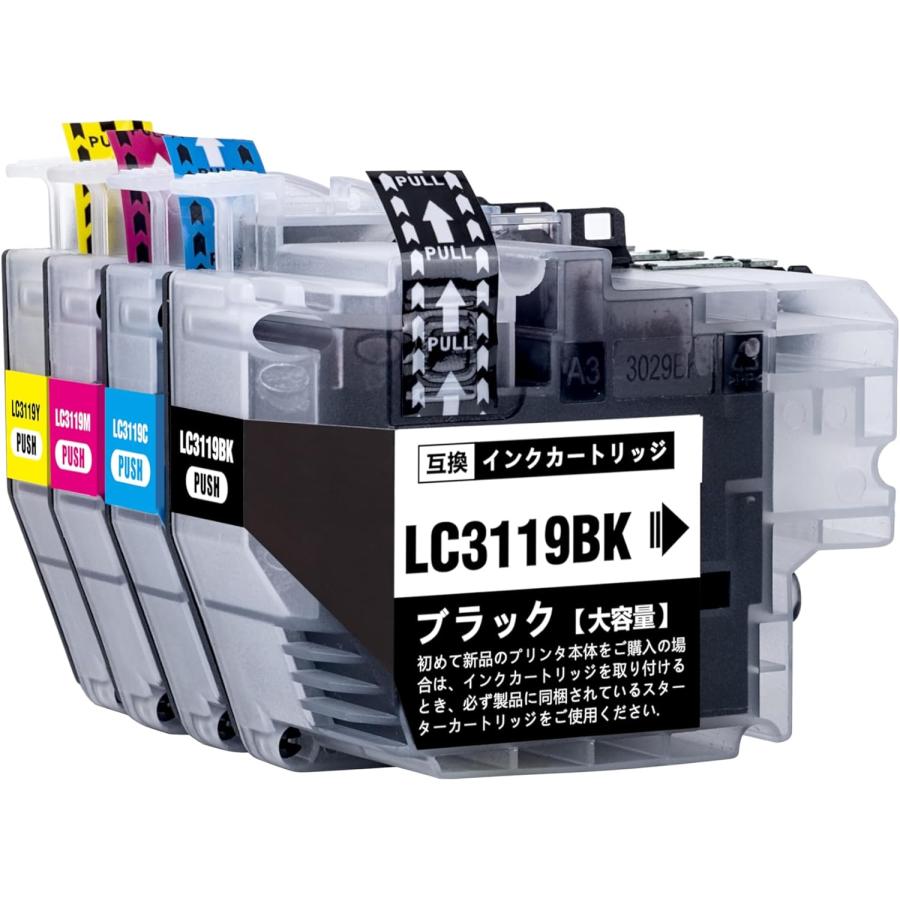 ブラザー工業 LC3119-4PK ブラザー 純正互換 大容量インクカートリッジ 