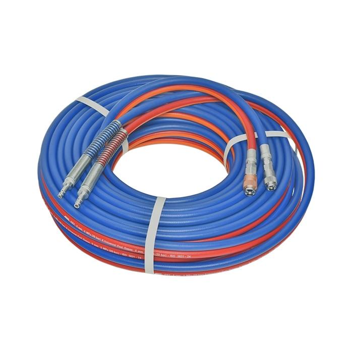 ホースプラセンタ　2本　価格です。 細径ツインホース20m ワンタッチカプラ付き 送料無料 酸素+アセチレン