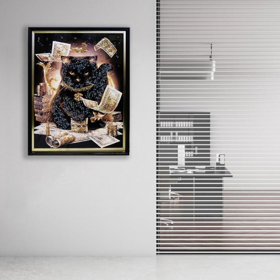 クリスタルアート ビリオネア339 アートパネル 43x53cm キャット 動物