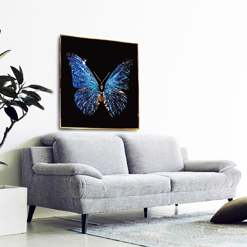 クリスタルアート バタフライEX27 アートパネル 80x80cm 写真 クリスタルアート バタフライEX27 アートパネル 80x80cm 写真