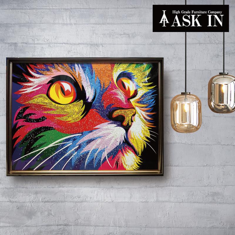 クリスタルアート キャット50 アートパネル 86x66cm 写真 おしゃれ