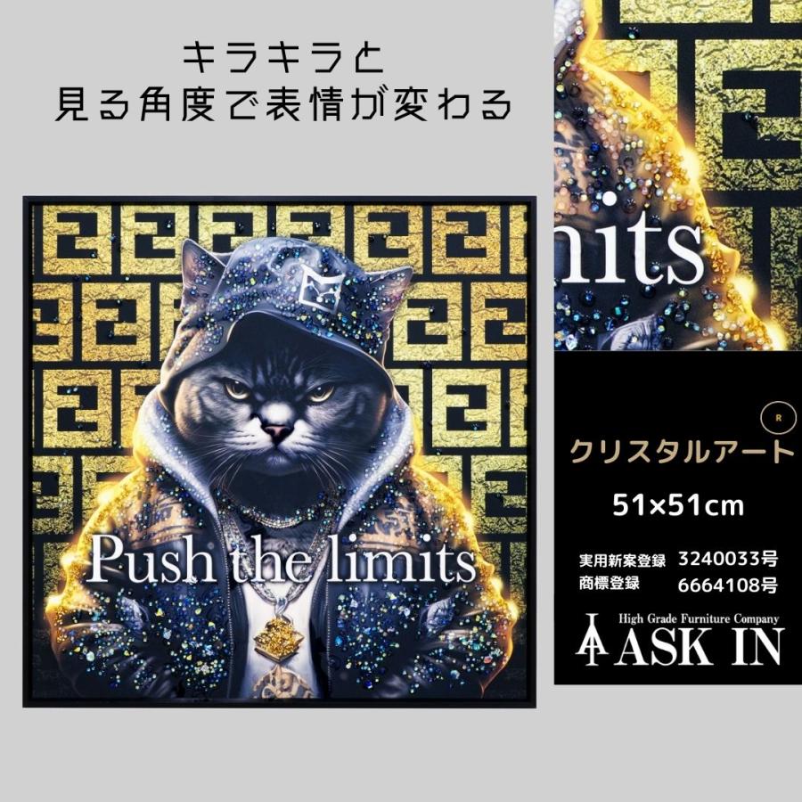 クリスタルアート チャレンジ 51×51cm 猫 キャット 動物 おしゃれ