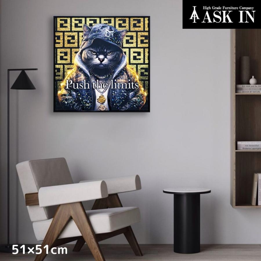 クリスタルアート チャレンジ 51×51cm 猫 キャット 動物 おしゃれ