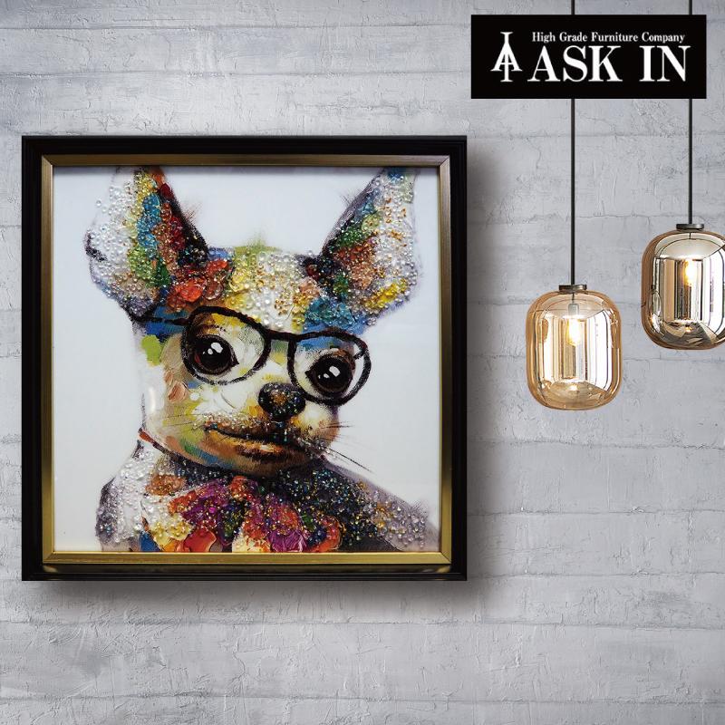 【オシャレインテリア‼️】クリスタルアート ネオンドッグ 41x41cm Amazon.co.jp: クリスタルアート コテツ アートパネル 58x68cm