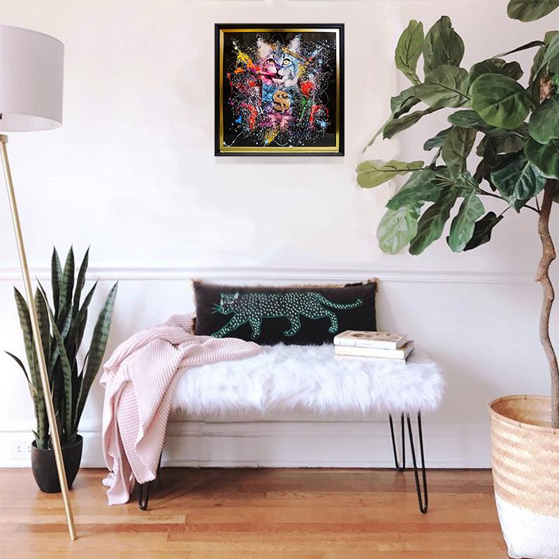 クリスタルアート ファンキーキャッツ422 41x41cm ネコ おしゃれ