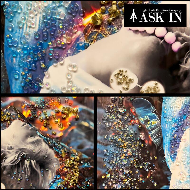 クリスタルアート 自由 41x61cm 海 魚 魚座 pisces 星座 星