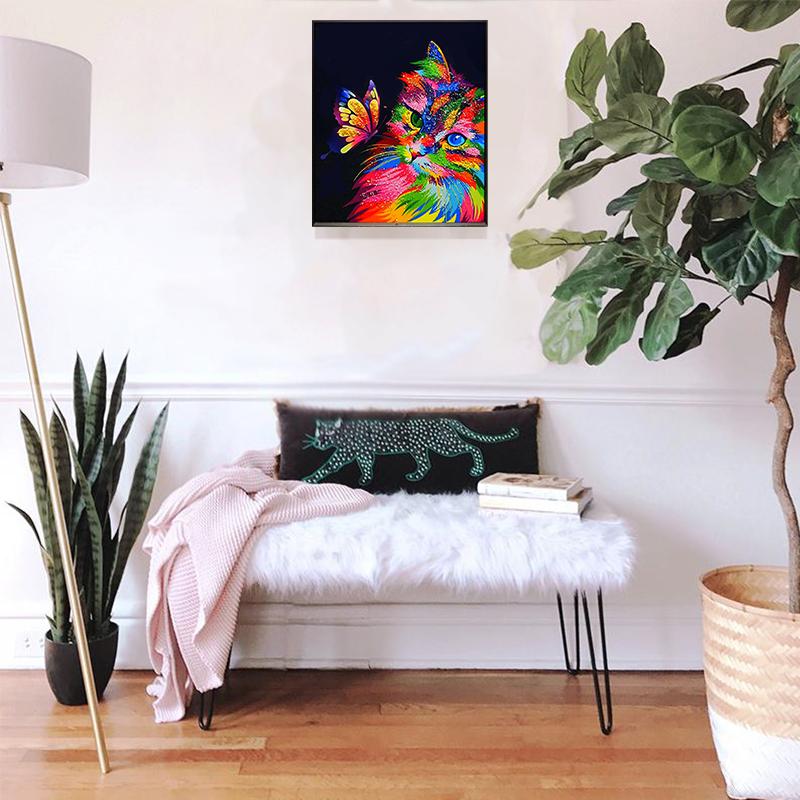 クリスタルアート レオ220 アートパネル 51x61cm イラスト キャット