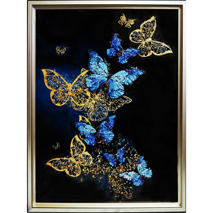 クリスタルアート 蝶 クリスタルアート 蝶 ピクチャー アートフレーム