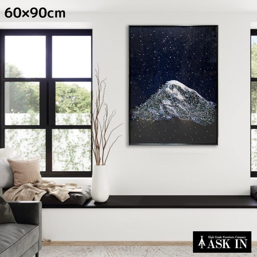 クリスタルアート Mountain and Star 60x90cm おしゃれ かっこいい