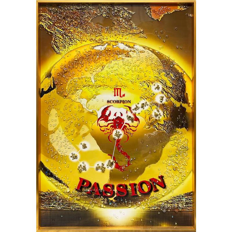 クリスタルアート スコーピオン 41x61cm さそり座 さそり scorpio 星座