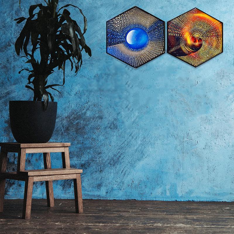 クリスタルアート ウチュウ509 アートパネル 60.5×69.5 写真 宇宙 おしゃれ キラキラ ゴージャス アスクイン ASK INの画像