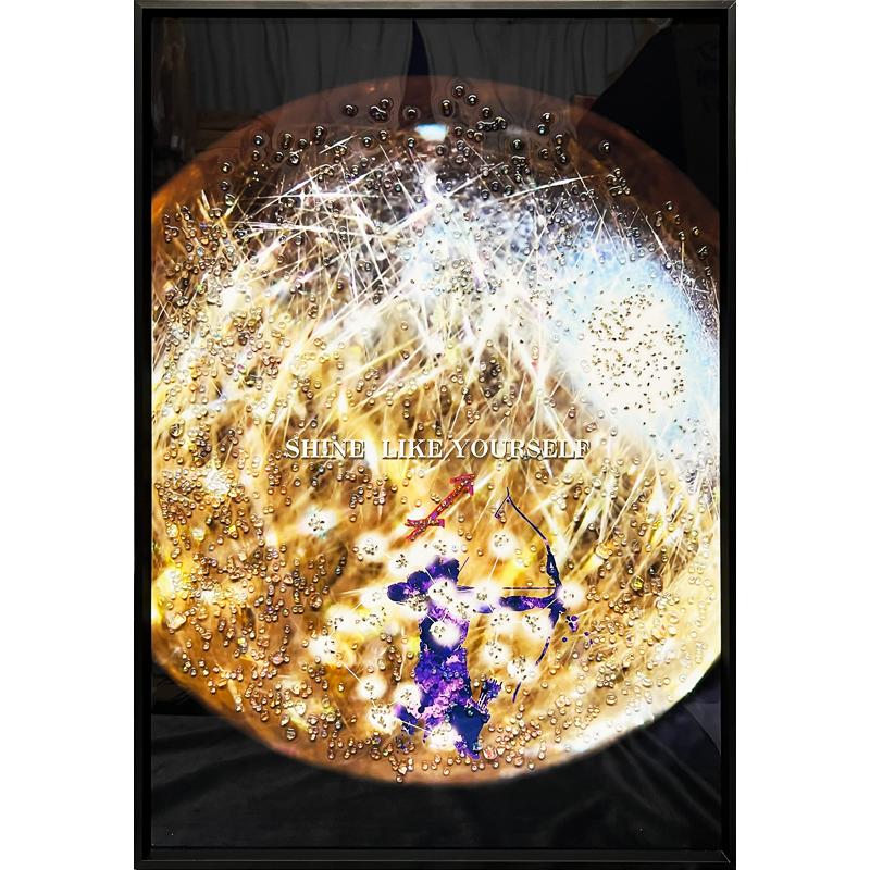 クリスタルアート ユアセルフ 41x61cm 球体 射手座 sagittarius 星座
