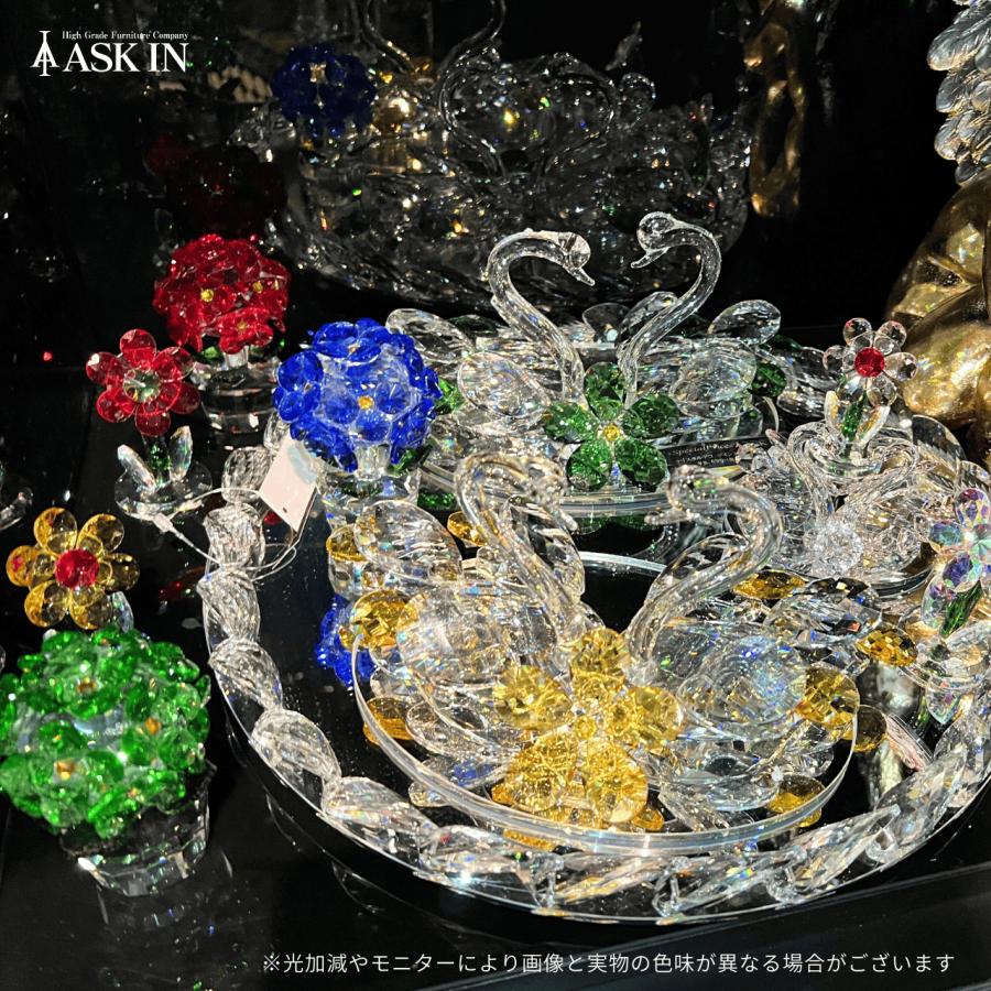 ガラス細工 あじさい クリスタル 風水 花 紫陽花 置物 小物 小さい