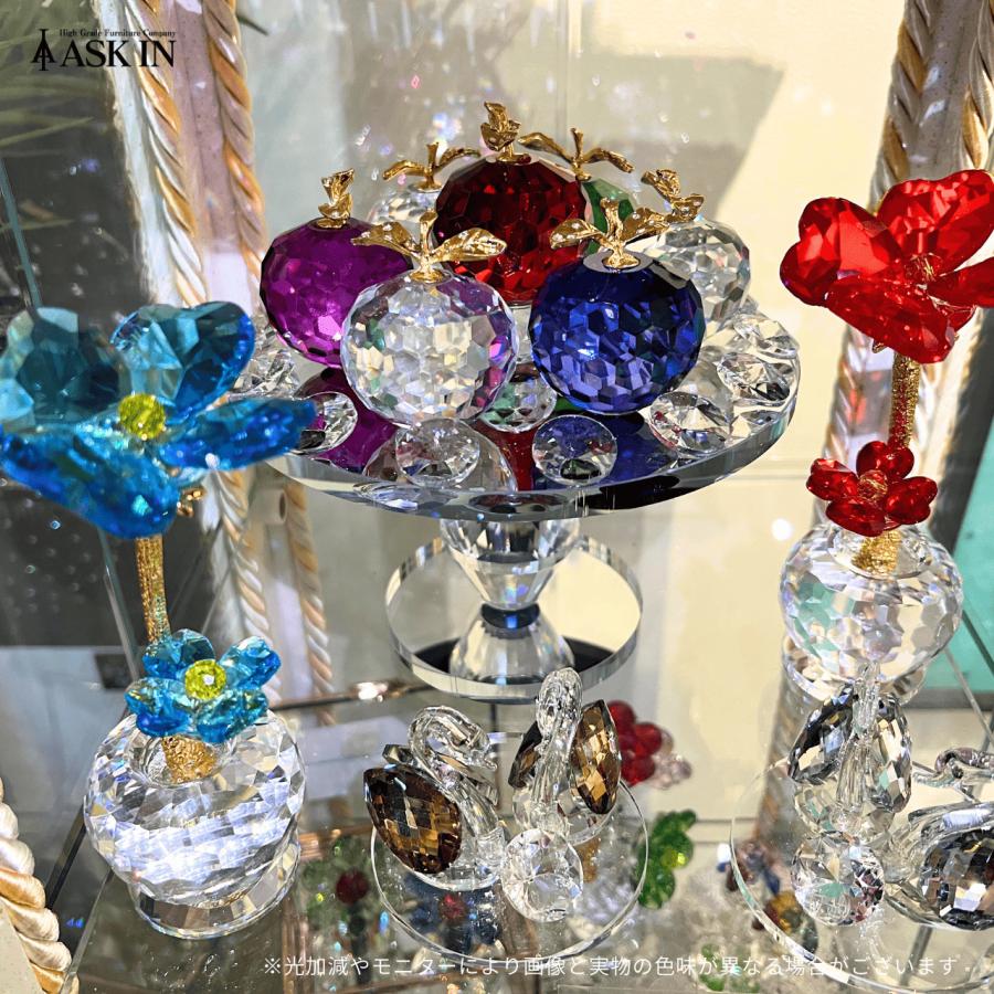 ガラス細工 フラワードリーム クリスタル 風水 花 置物 小物 可愛い